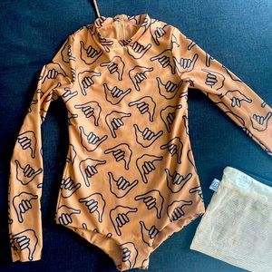 Women’s Shaka Print onesie bathing suit